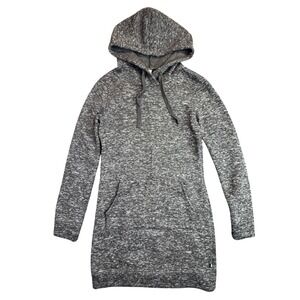 Fabletics Yukon Sweater Dress Womens XS Heather Gray Hoodie Long Sleeve Pocket